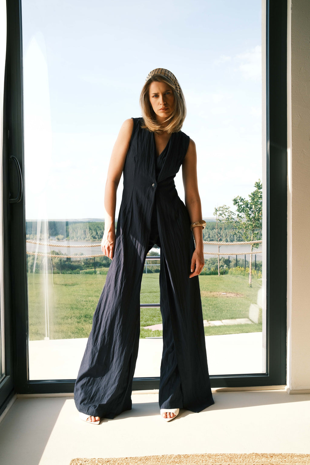 Navy Tailored Jumpsuit