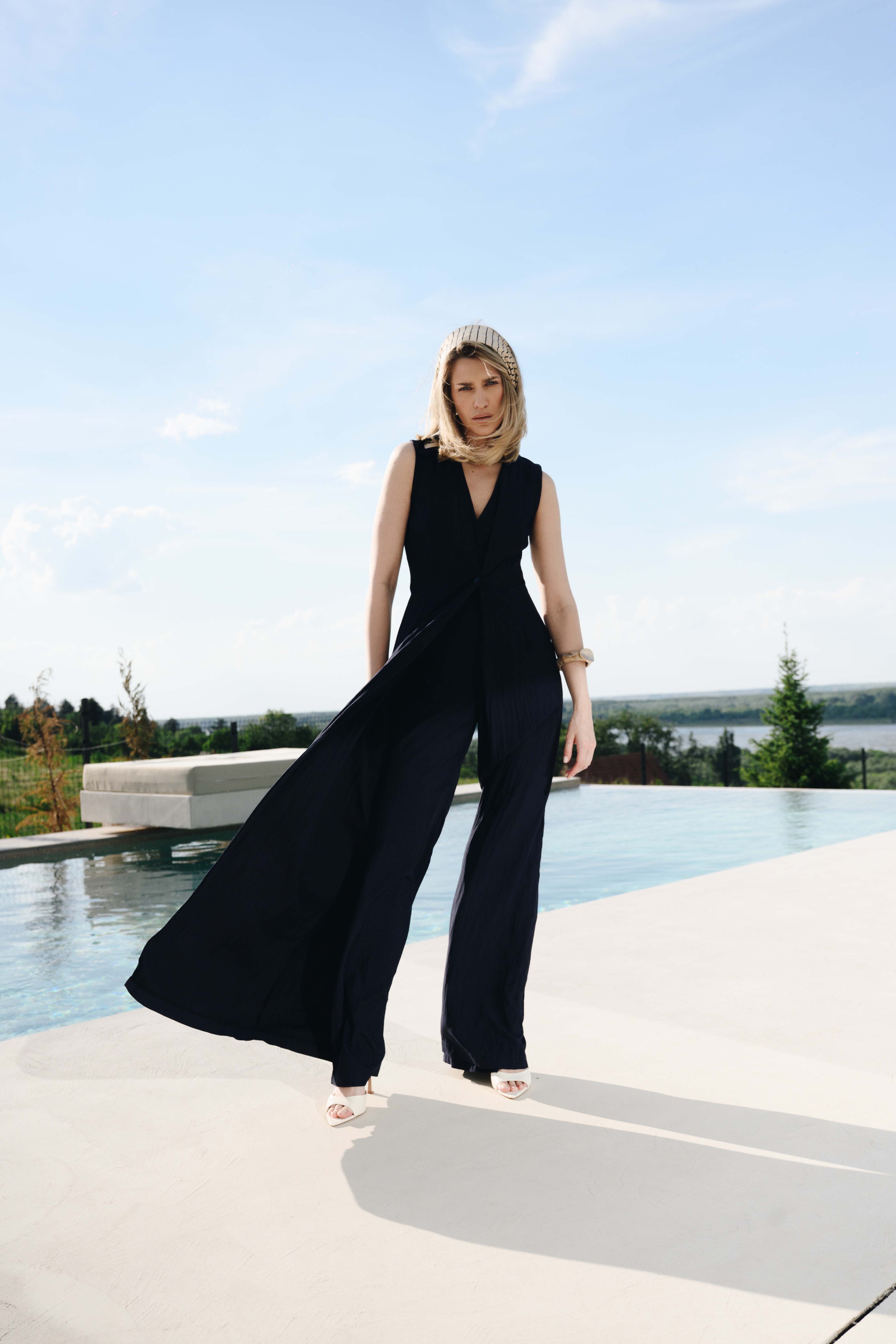 Navy Tailored Jumpsuit